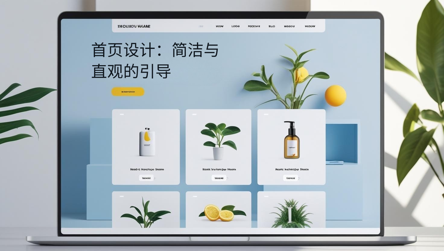 تصميم الصفحة الرئيسية: واجهة مستخدم بسيطة وبديهية