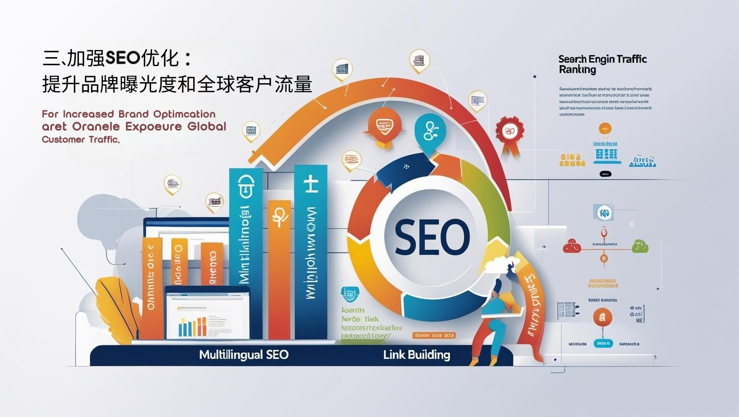 3. تعزيز تحسين محركات البحث: زيادة ظهور العلامة التجارية وحركة مرور العملاء العالمية