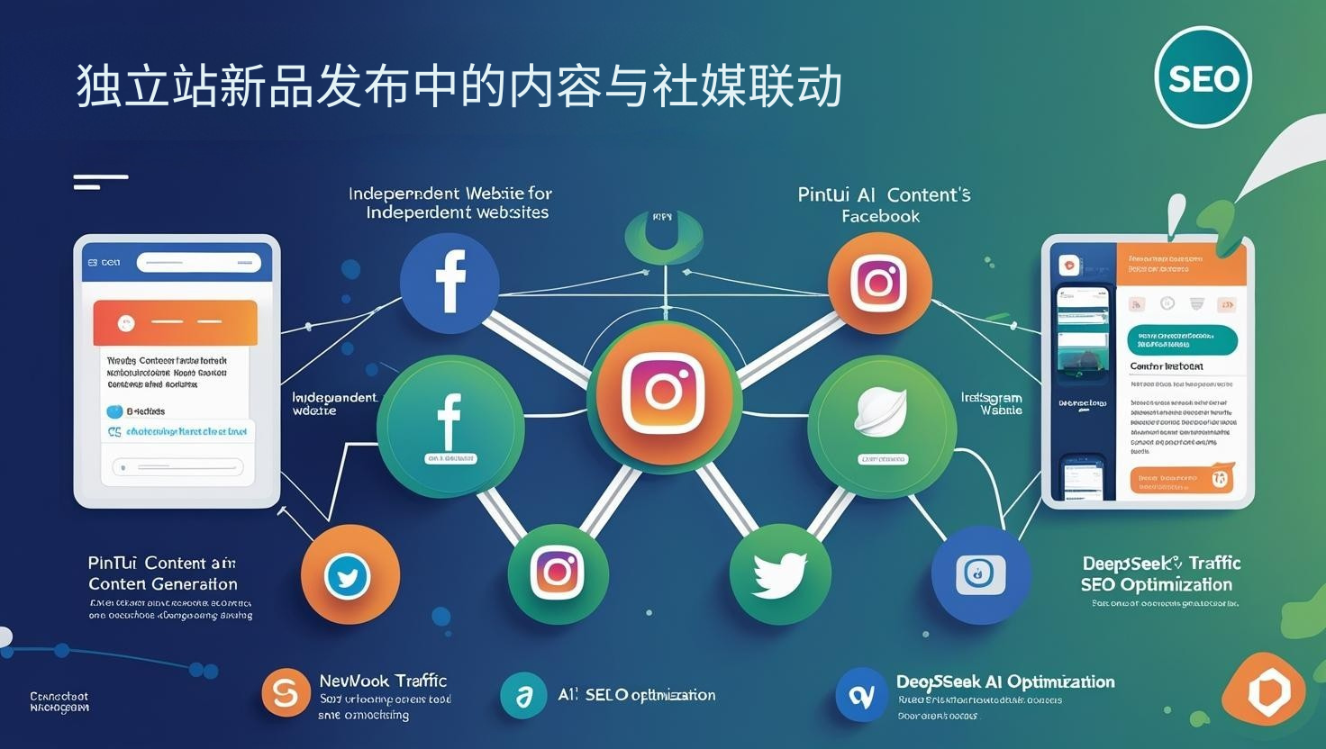 Vinculación de contenidos y redes sociales en lanzamientos de nuevos productos en sitios independientes