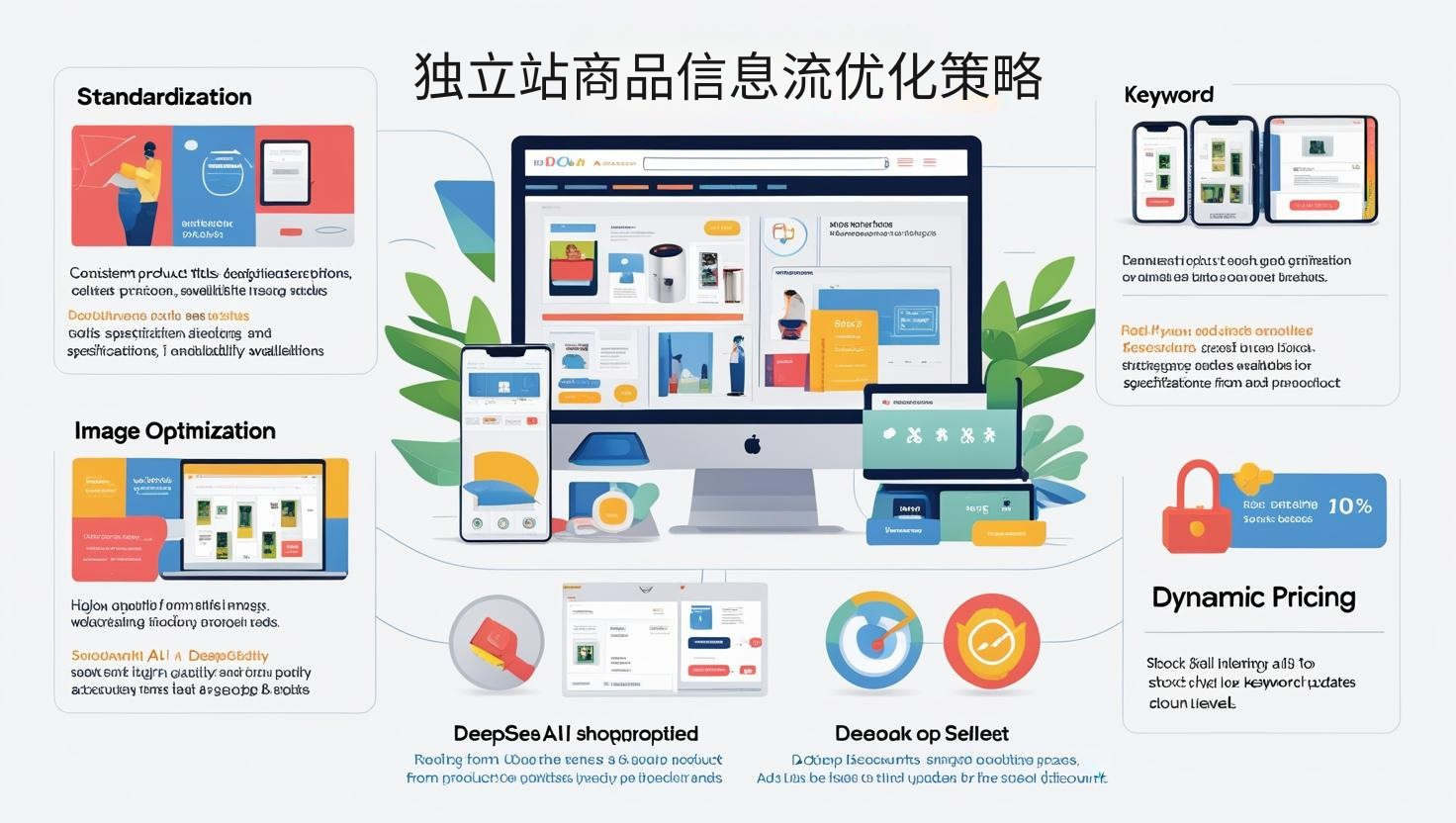 Strategia de optimización de información de información de productos independientes del sitio