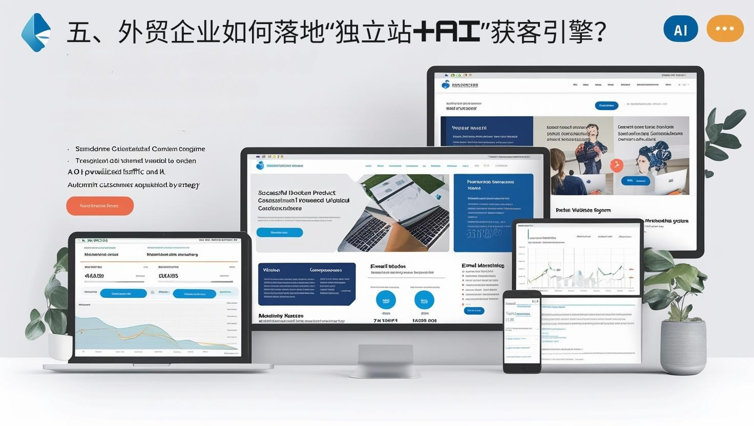 5. كيف تقوم شركات التجارة الخارجية بتنفيذ محرك اكتساب العملاء "الموقع الإلكتروني المستقل + الذكاء الاصطناعي"؟