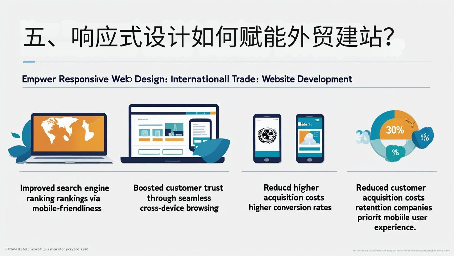 5. كيف يساهم التصميم المستجيب في تعزيز بناء مواقع التجارة الخارجية؟
