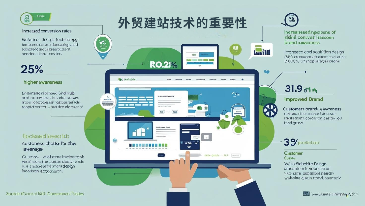1. The importance of foreign trade website building technology