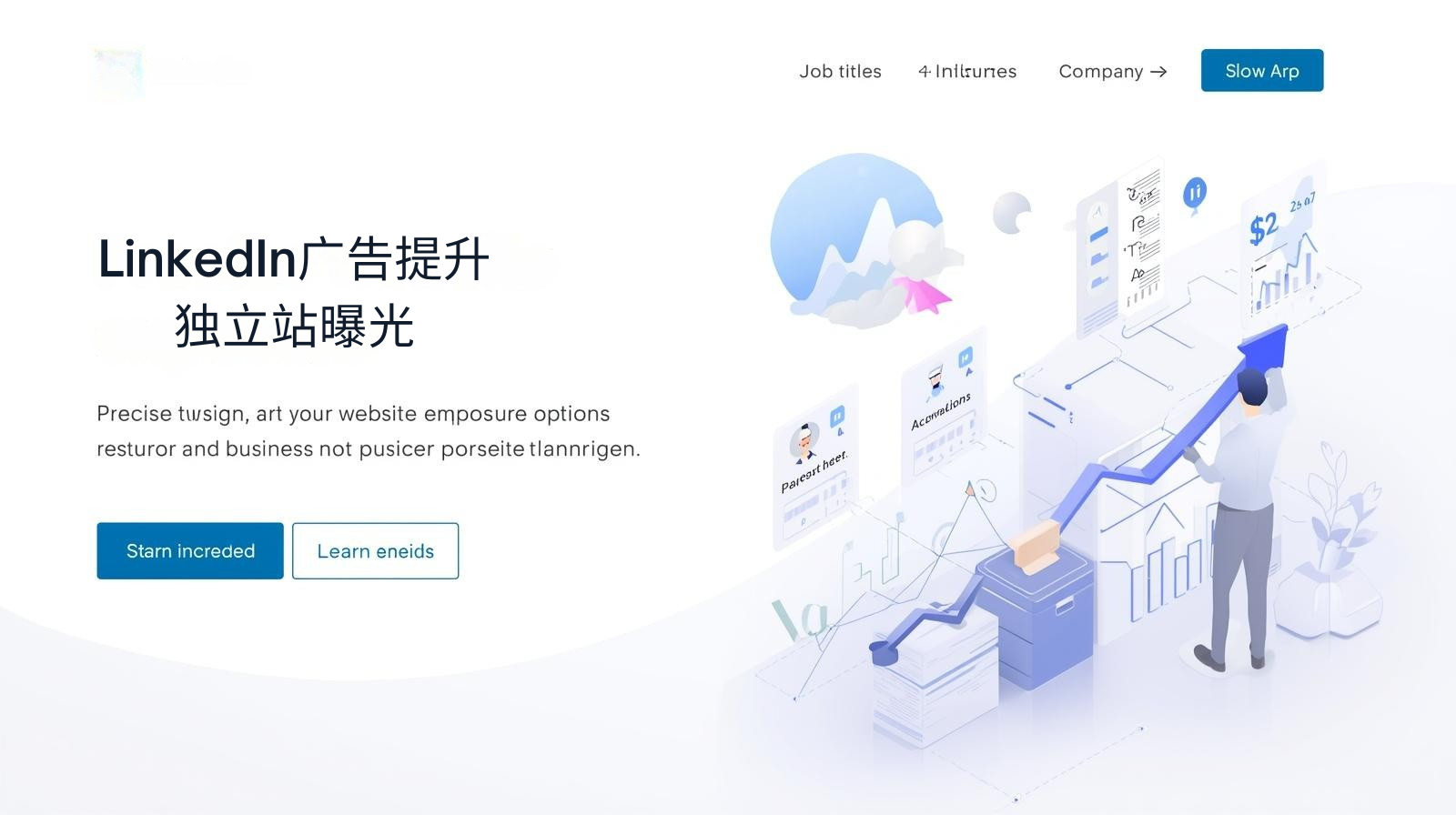 linkedin広告は、独立したサイトの露出
