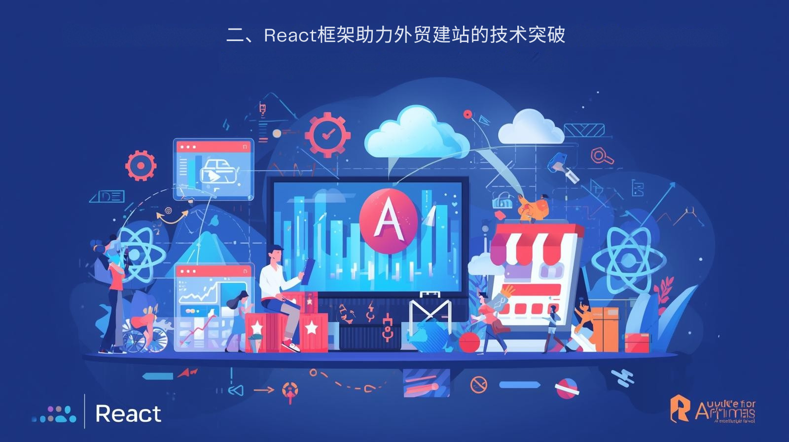 2. React framework helps foreign trade website construction with technological breakthroughs