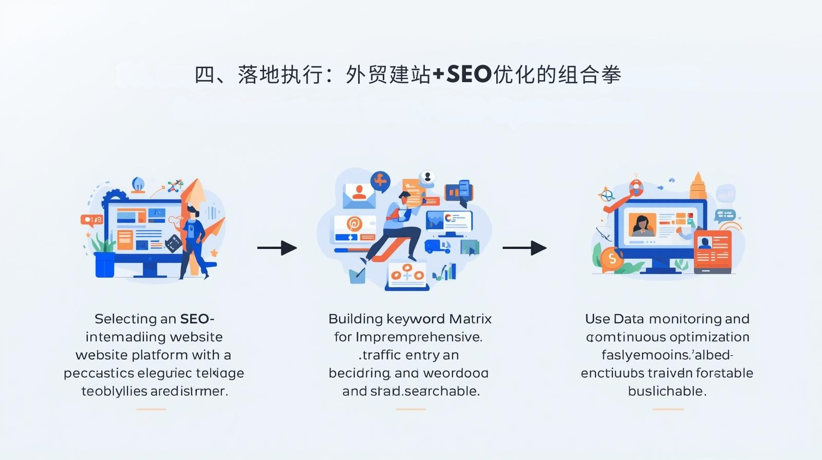 4. Implementation: A combination of foreign trade website building and SEO optimization