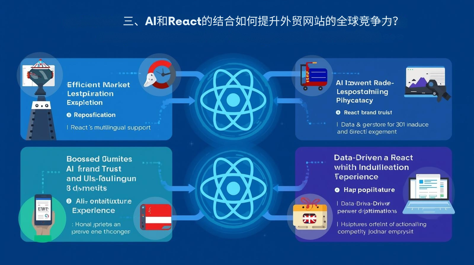 3. كيف يعزز الجمع بين الذكاء الاصطناعي وReact القدرة التنافسية العالمية لمواقع التجارة الخارجية؟
