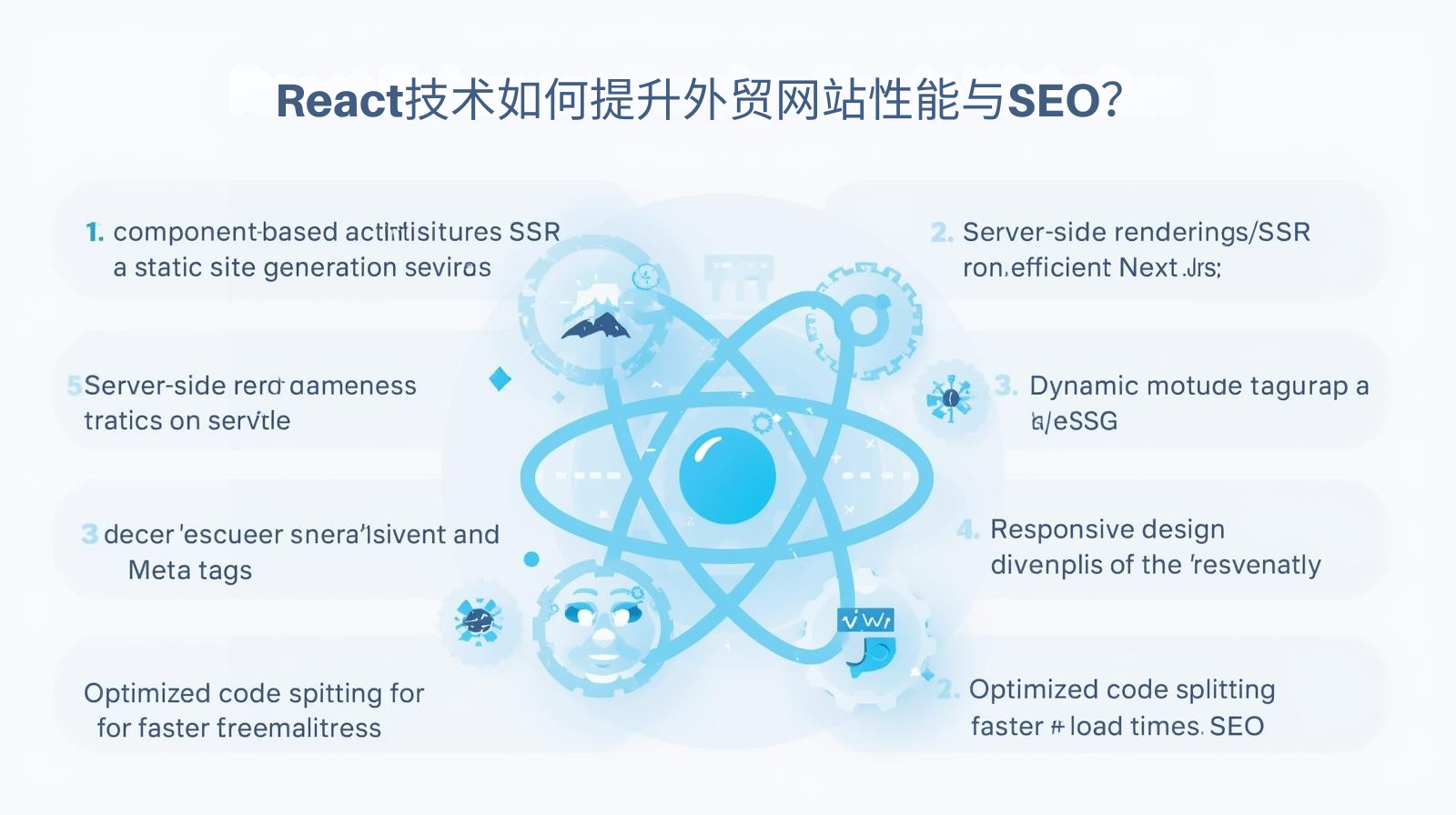 كيف تعمل تقنية React على تحسين أداء وتحسين محركات البحث لمواقع التجارة الخارجية؟