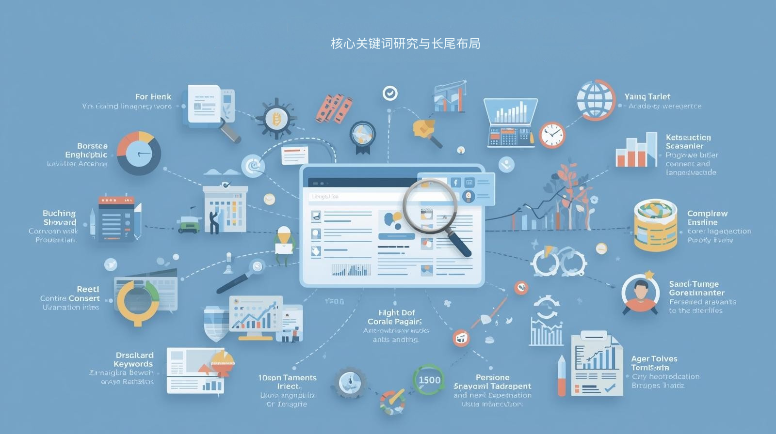 البحث عن الكلمات الرئيسية الأساسية وتخطيط الذيل الطويل