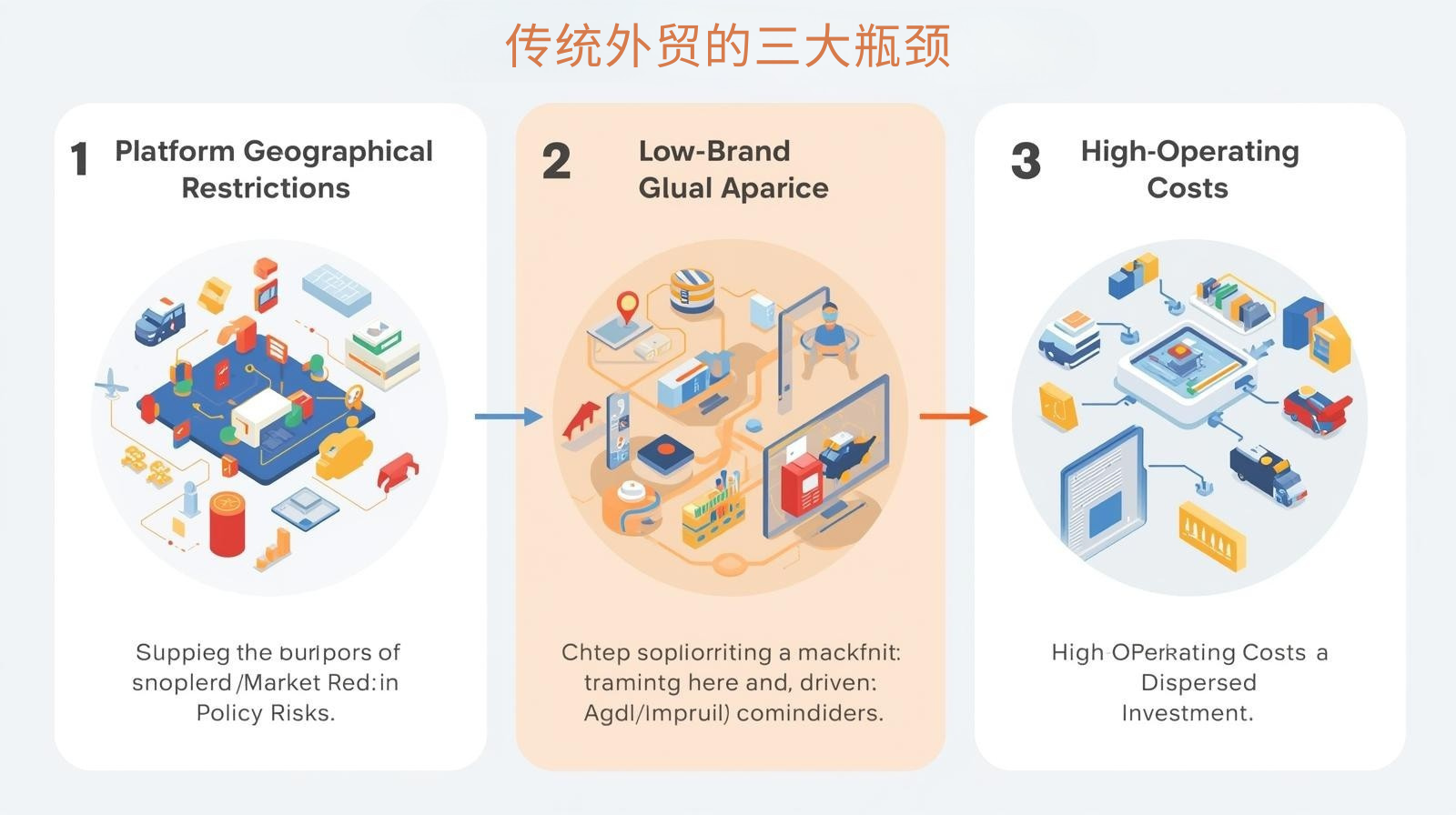 Three major bottlenecks in traditional foreign trade