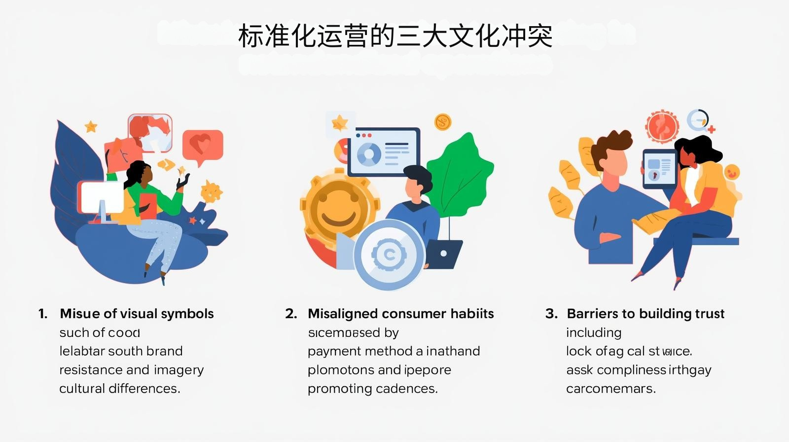 Three major cultural conflicts in standardized operations