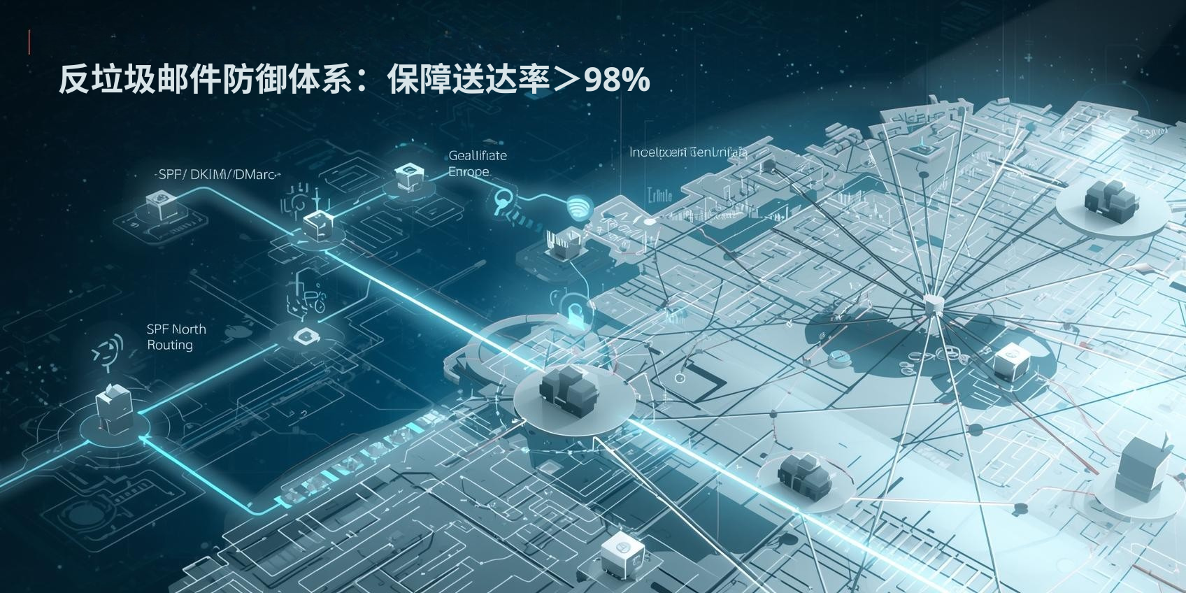 四、反垃圾邮件防御体系:保障送达率>98%