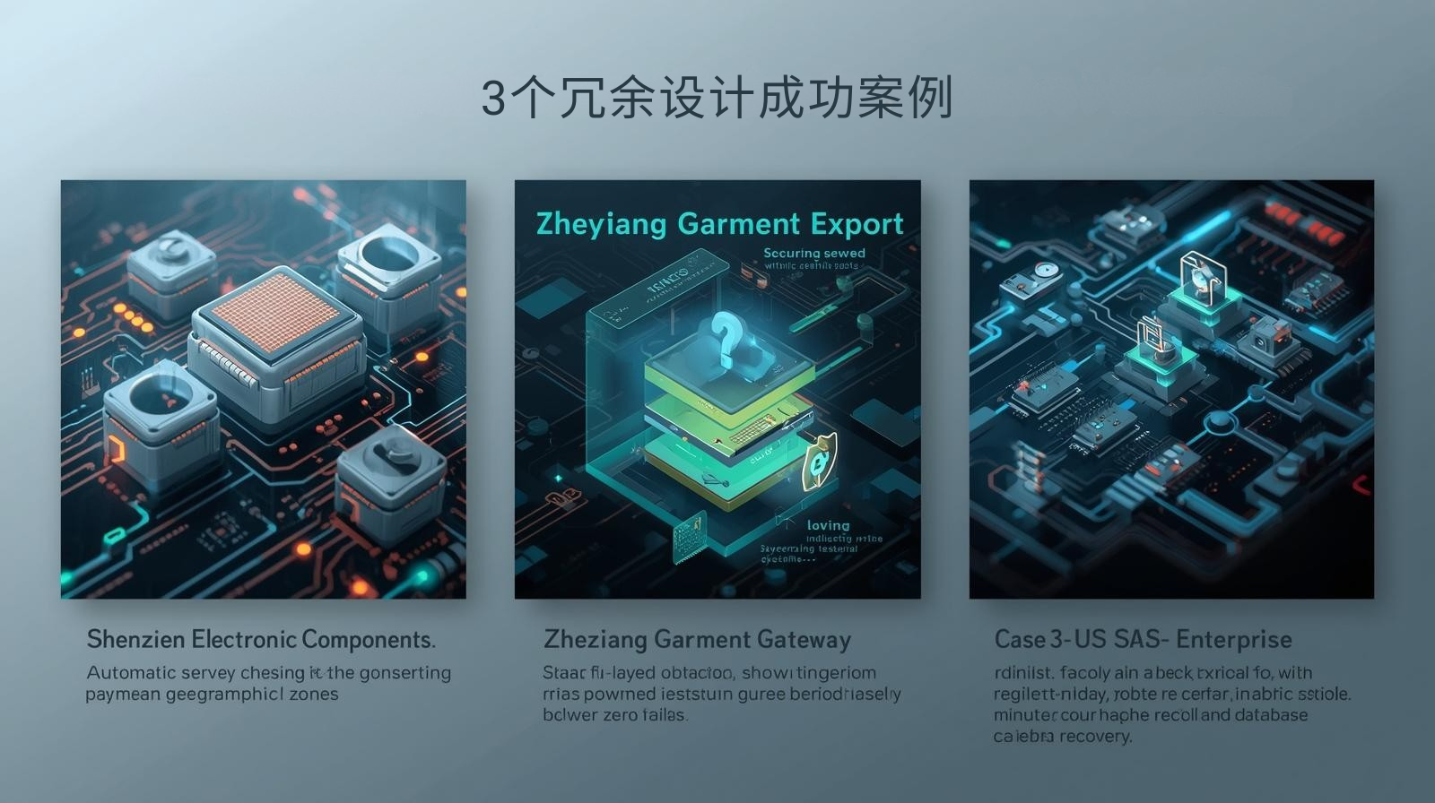 3个冗余设计成功案例