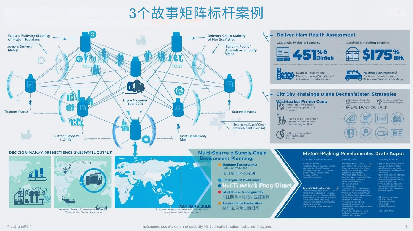 Tres casos de referencia de matriz de historias