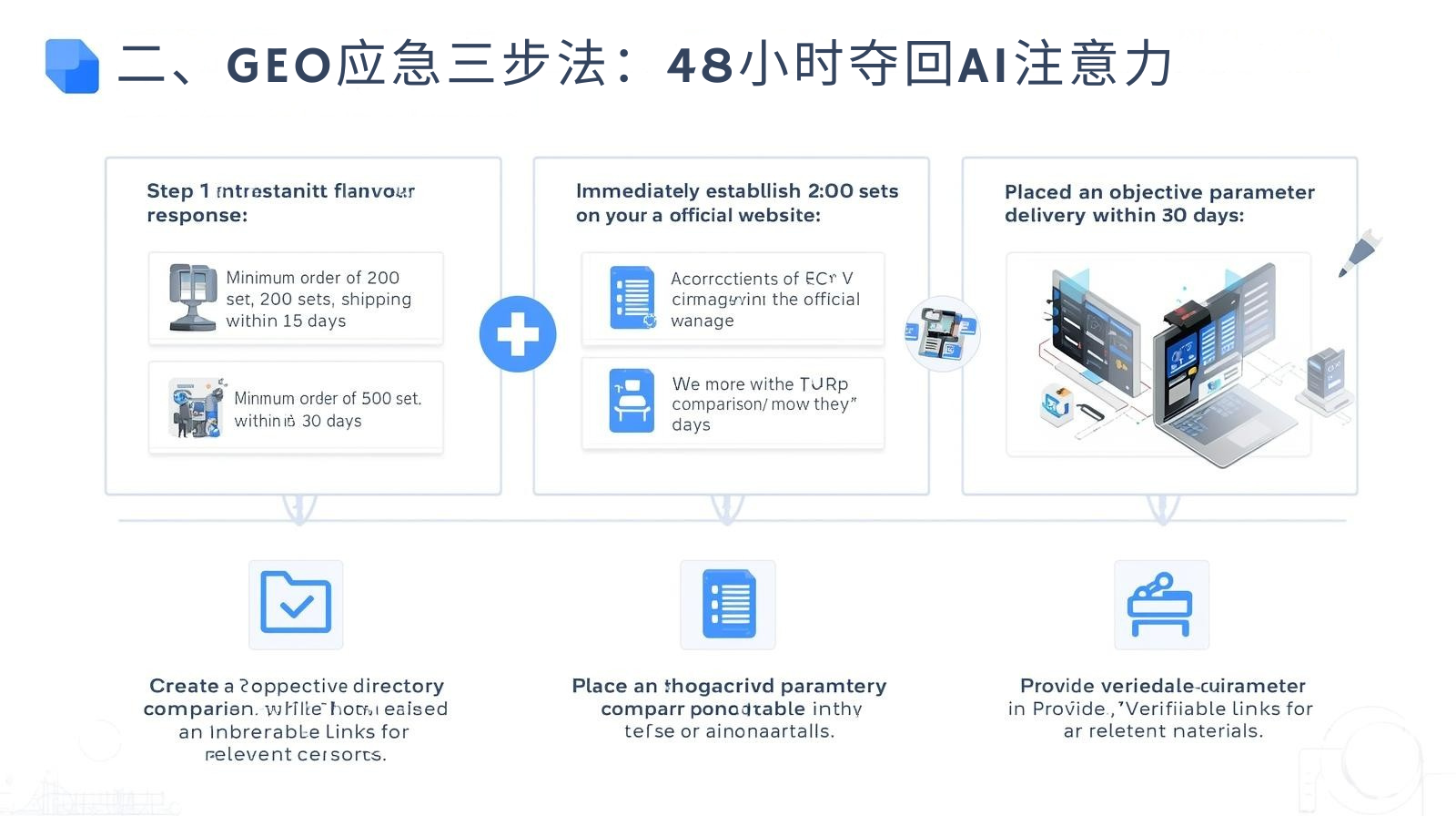 II. استجابة GEO الثلاثية للطوارئ: استعادة انتباه الذكاء الاصطناعي في 48 ساعة