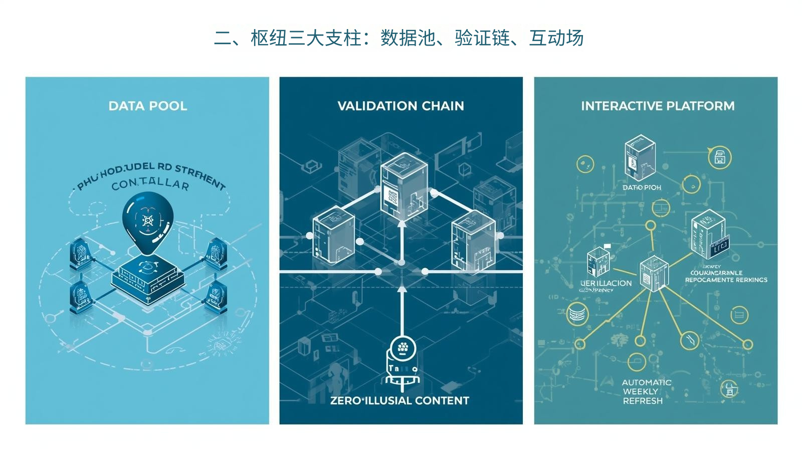 II. ハブの3つの柱：データプール、検証チェーン、インタラクティブフィールド