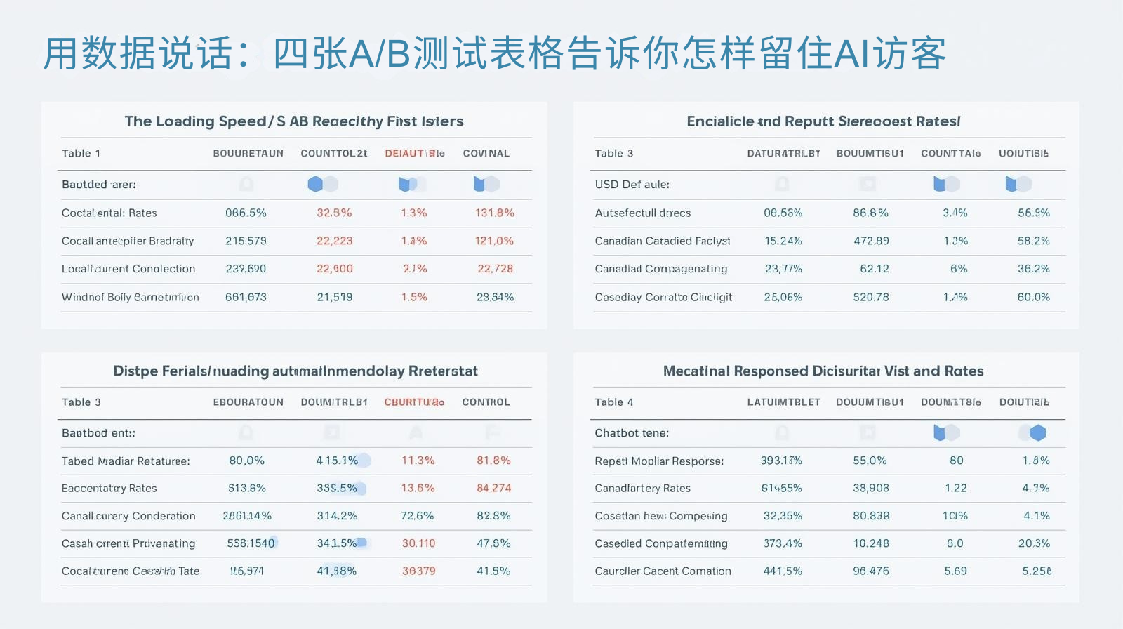 Que los datos hablen por sí mismos: cuatro formularios de pruebas A/B te muestran cómo retener a los visitantes de IA.