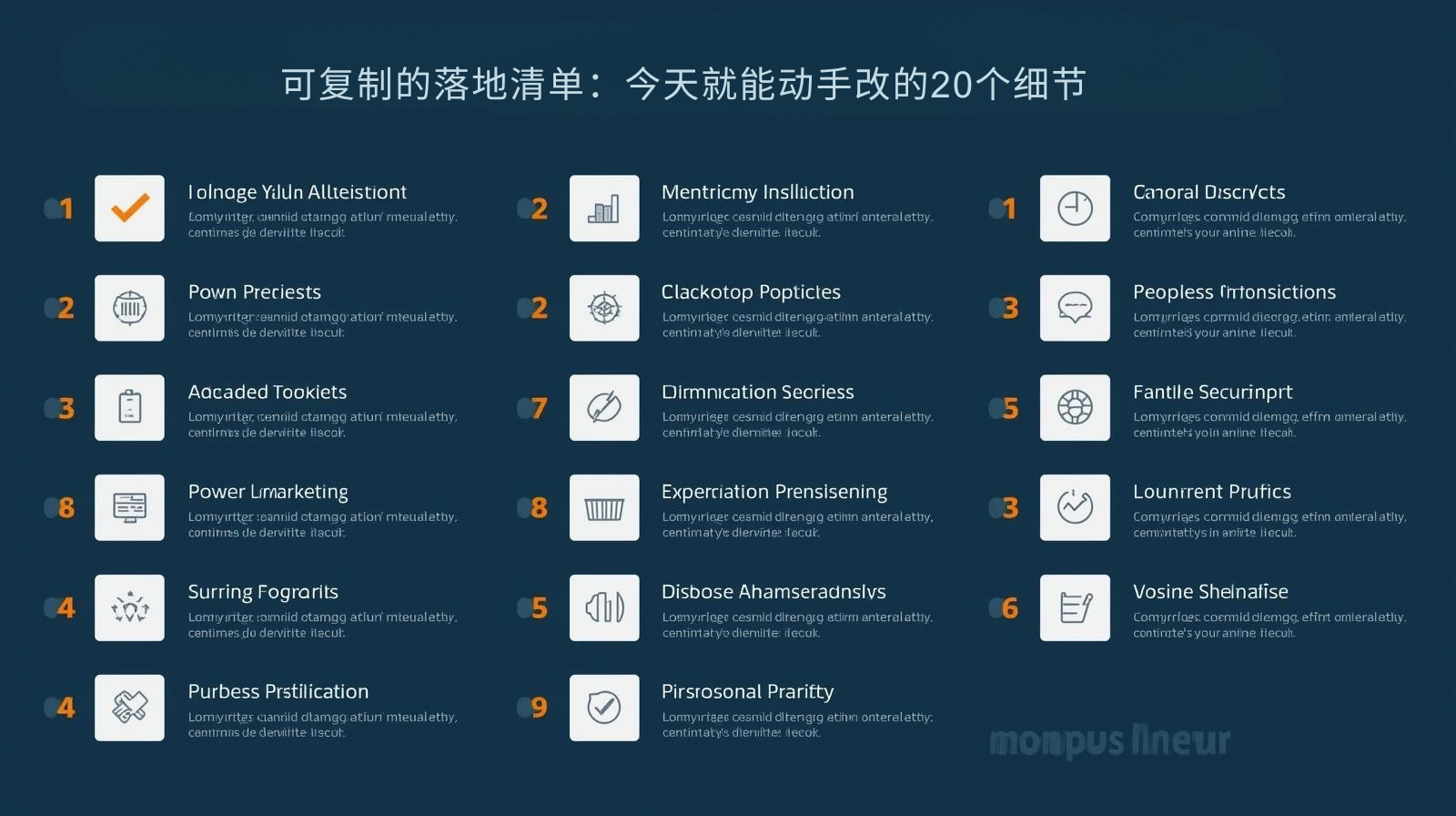 Lista de verificación para una implementación replicable: 20 detalles que puedes cambiar hoy