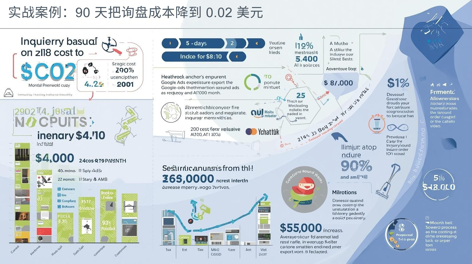 实战案例：90 天把询盘成本降到 0.02 美元