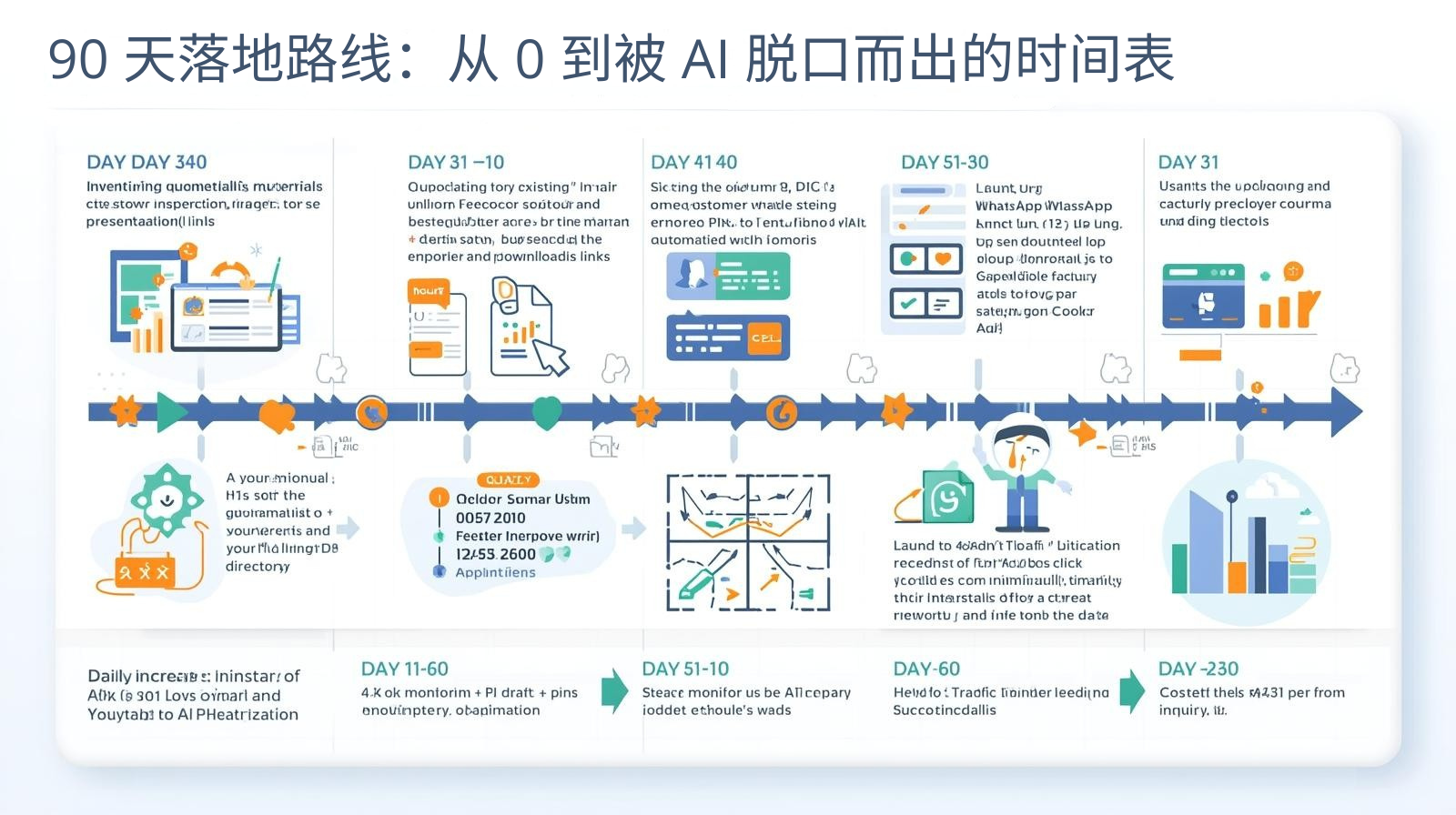 90 天落地路线:从 0 到被 AI 脱口而出的时间表