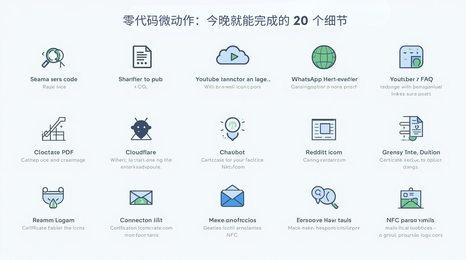 零代码微动作:今晚就能完成的 20 个细节