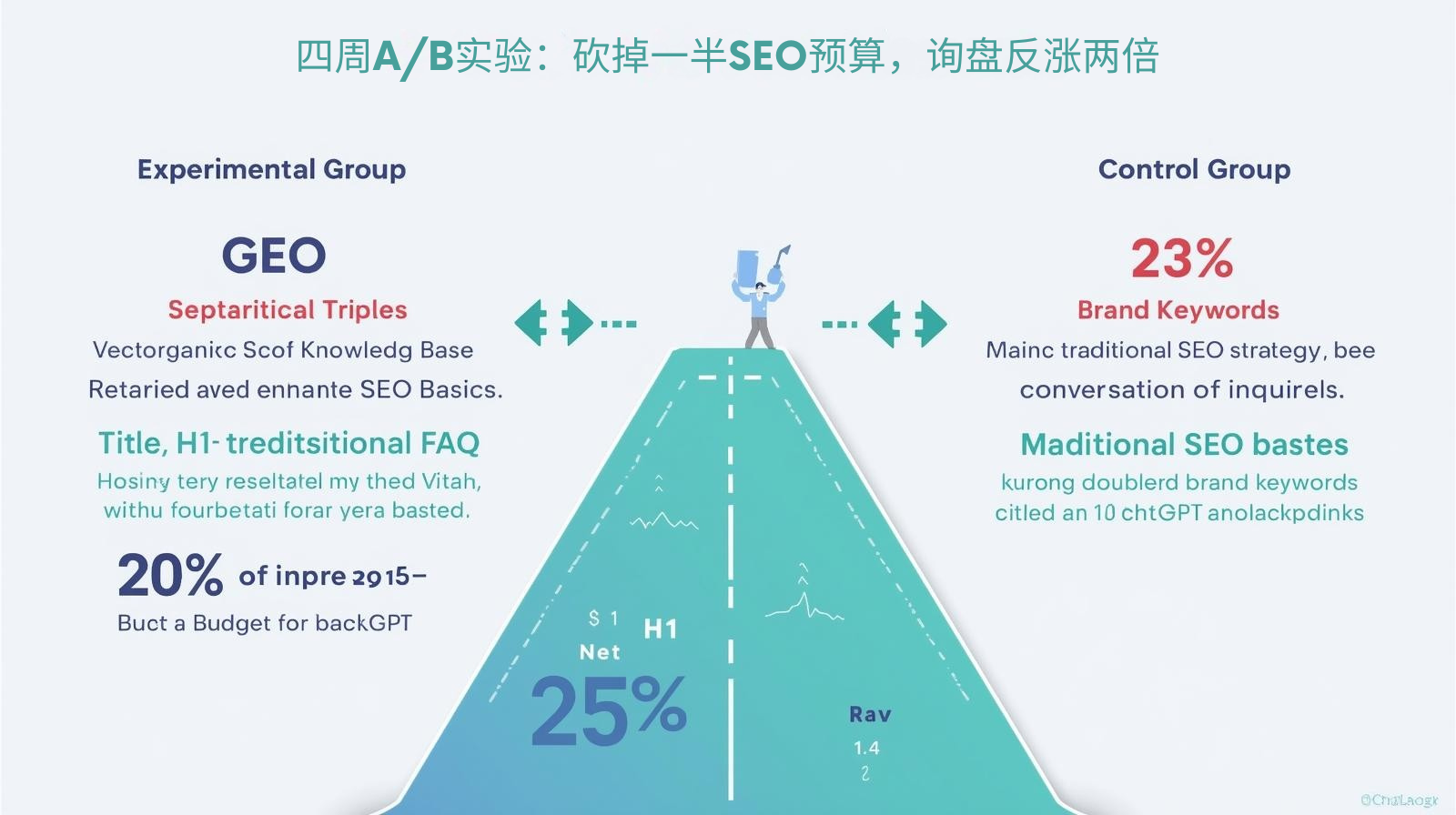 اختبار A/B لمدة أربعة أسابيع: خفض ميزانية تحسين محركات البحث إلى النصف، ومضاعفة الاستفسارات