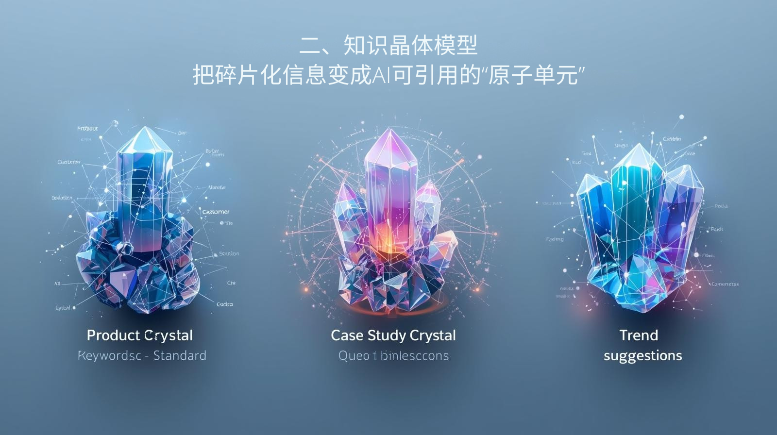 II. نموذج بلورة المعرفة: تحويل المعلومات المجزأة إلى "وحدات ذرية" يمكن للذكاء الاصطناعي الرجوع إليها.