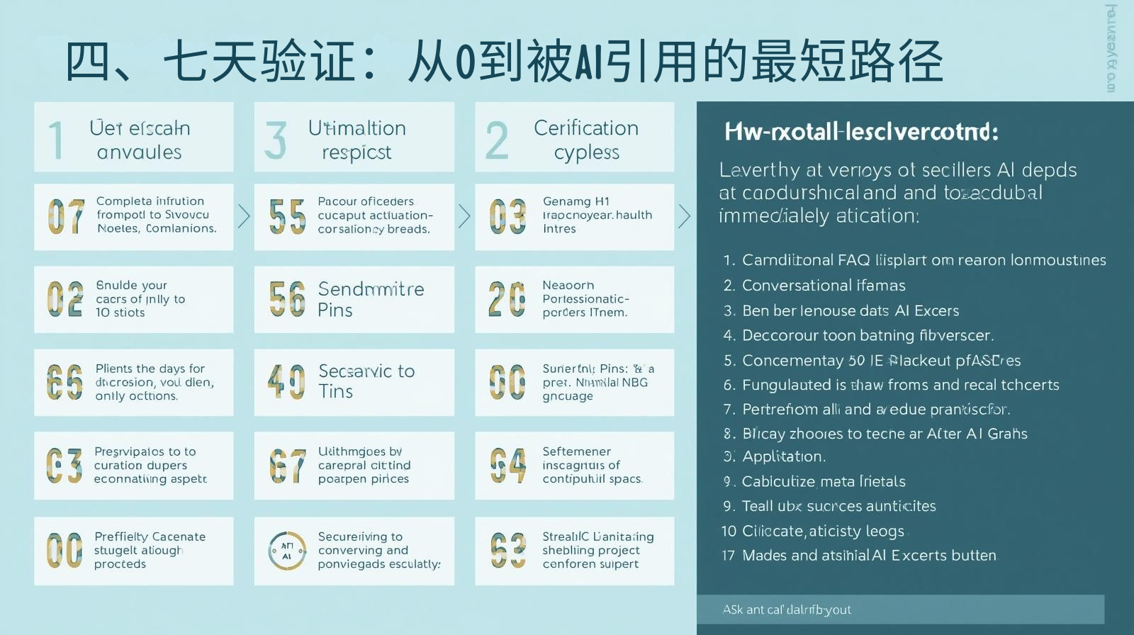 رابعًا: التحقق خلال سبعة أيام: أقصر طريق من الصفر إلى الاستخدام بواسطة الذكاء الاصطناعي