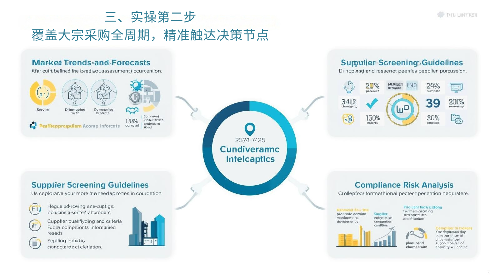 Third, the second practical step: covering the entire bulk procurement cycle and accurately reaching decision-making nodes.