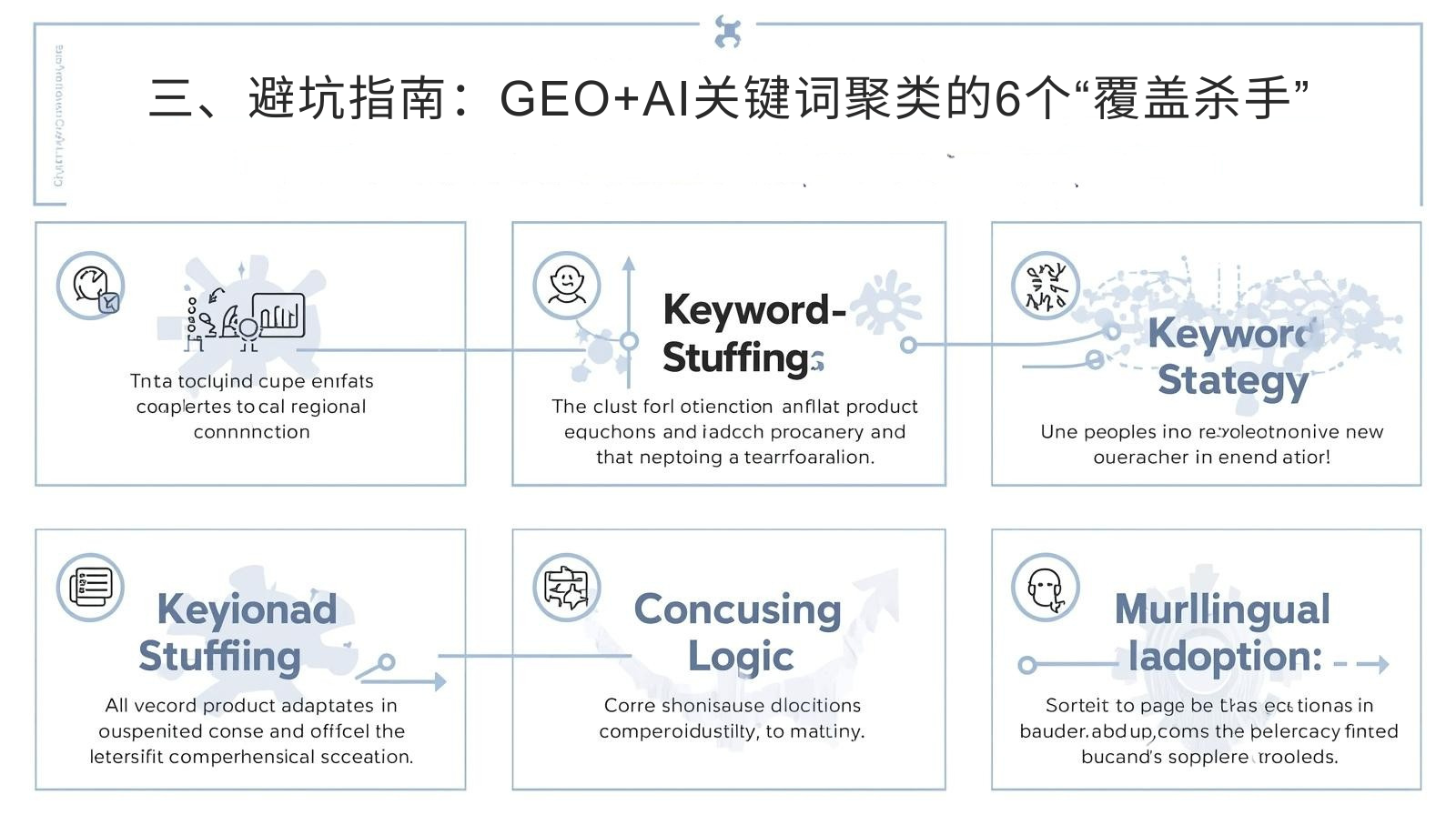 三、避坑指南：GEO+AI关键词聚类的6个&ldquo;覆盖杀手&rdquo;