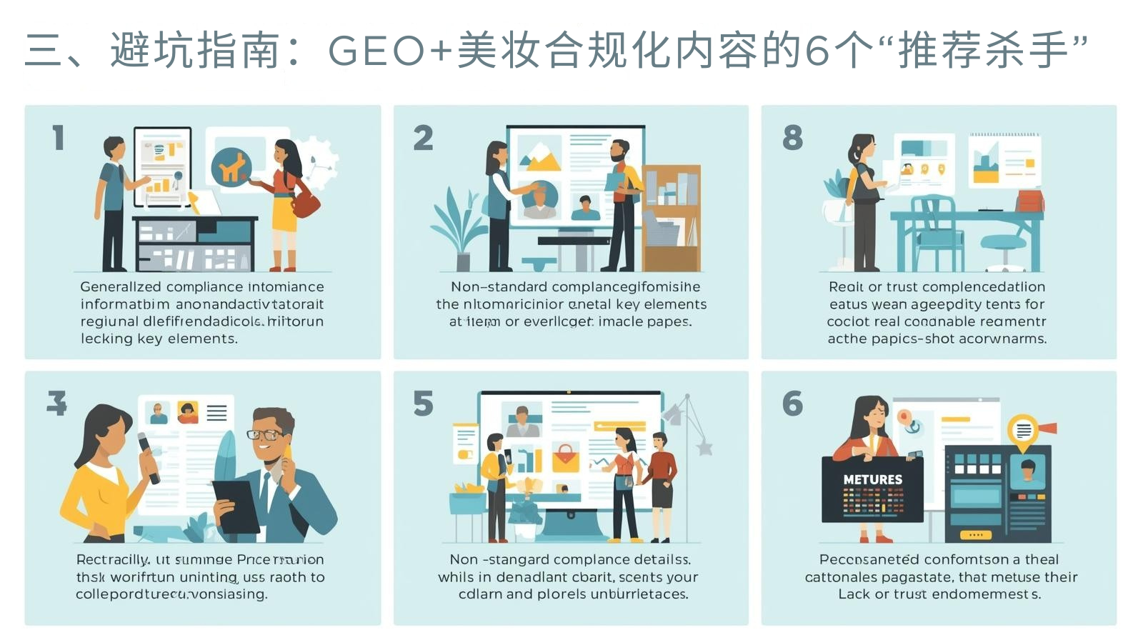 III. 回避ガイド: GEO+ 美容コンプライアンスコンテンツにおける 6 つの「推奨キラー」