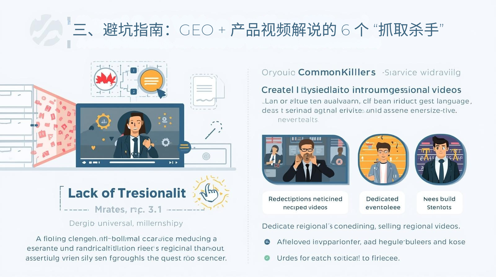III. Pitfall Avoidance Guide: 6 "Catch-Up Killers" in GEO + Product Video Presentations