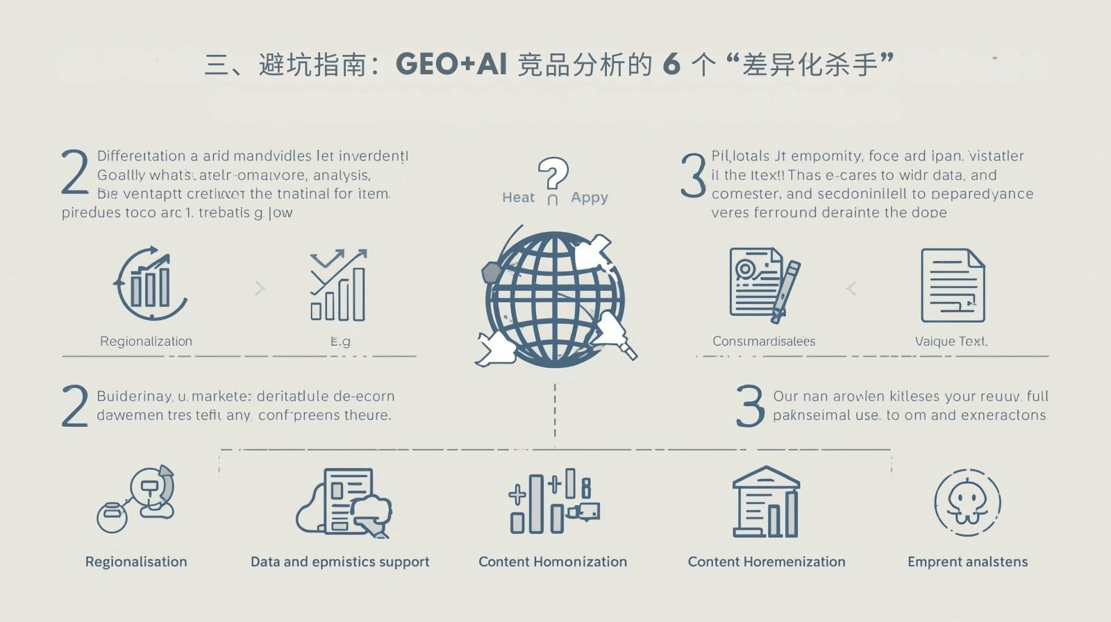 三、避坑指南：GEO+AI 竞品分析的 6 个 &ldquo;差异化杀手&rdquo;