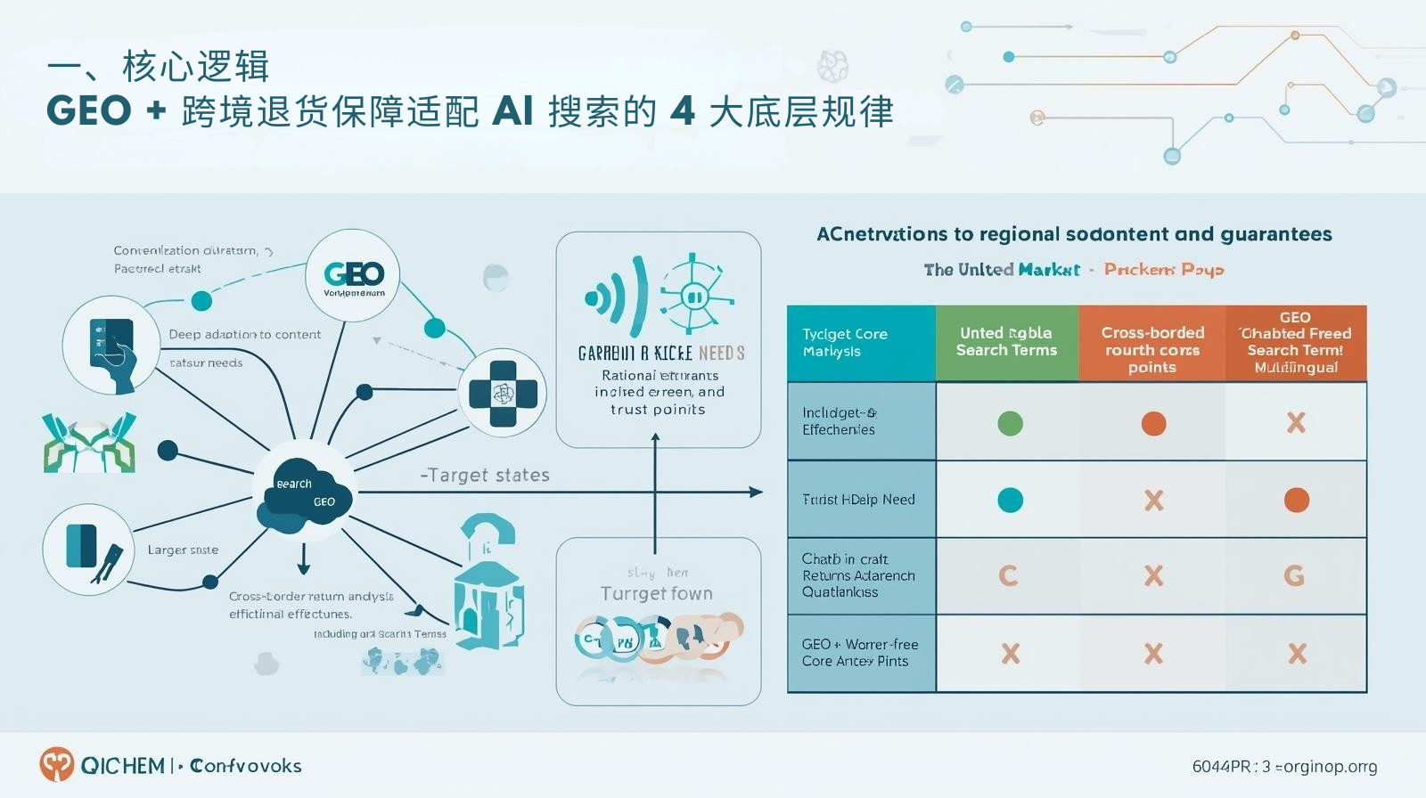 一、核心逻辑：GEO + 跨境退货保障适配 AI 搜索的 4 大底层规律