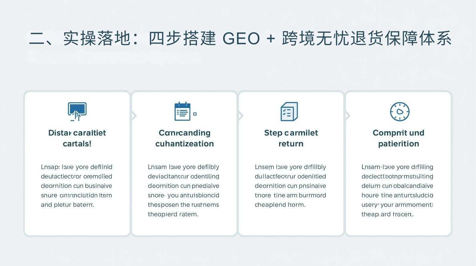 二、实操落地：四步搭建 GEO + 跨境无忧退货保障体系（低成本）