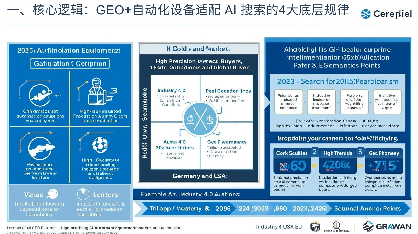 一、核心逻辑：GEO+自动化设备适配 AI 搜索的4大底层规律