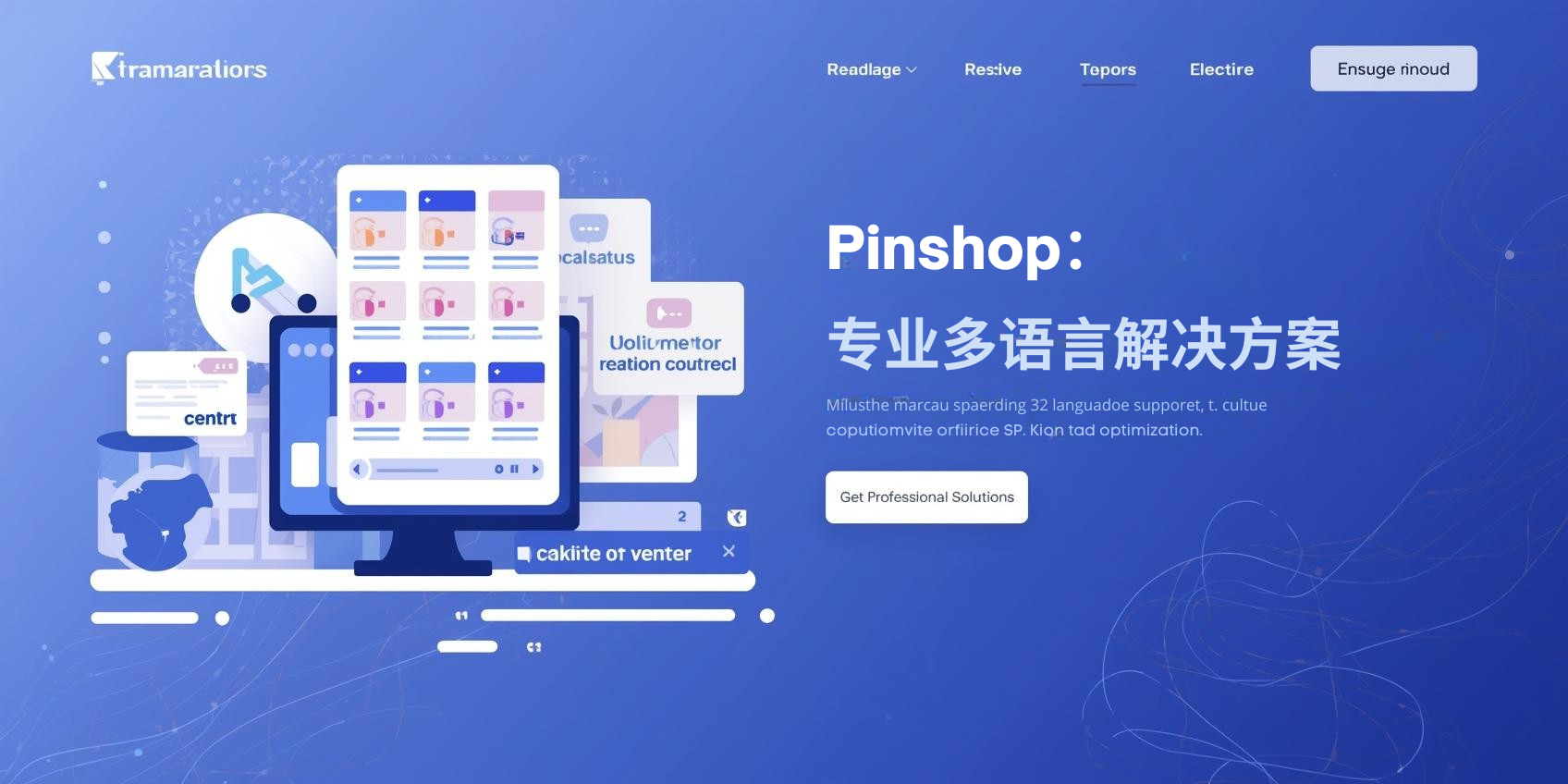 Pinshop：专业多语言解决方案