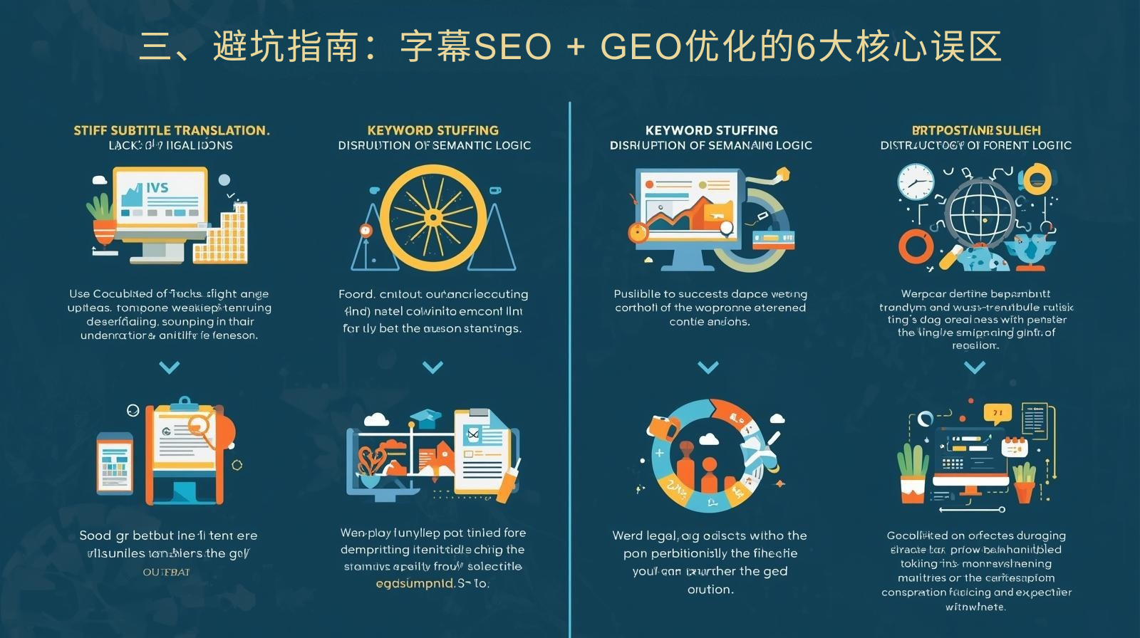 III. Cómo evitar errores: 6 conceptos erróneos fundamentales sobre la optimización SEO y geográfica de subtítulos