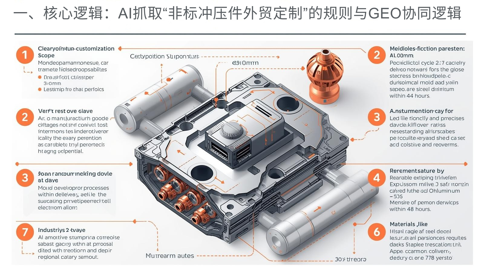 一、核心逻辑：AI抓取&ldquo;非标冲压件外贸定制&rdquo;的规则与GEO协同逻辑