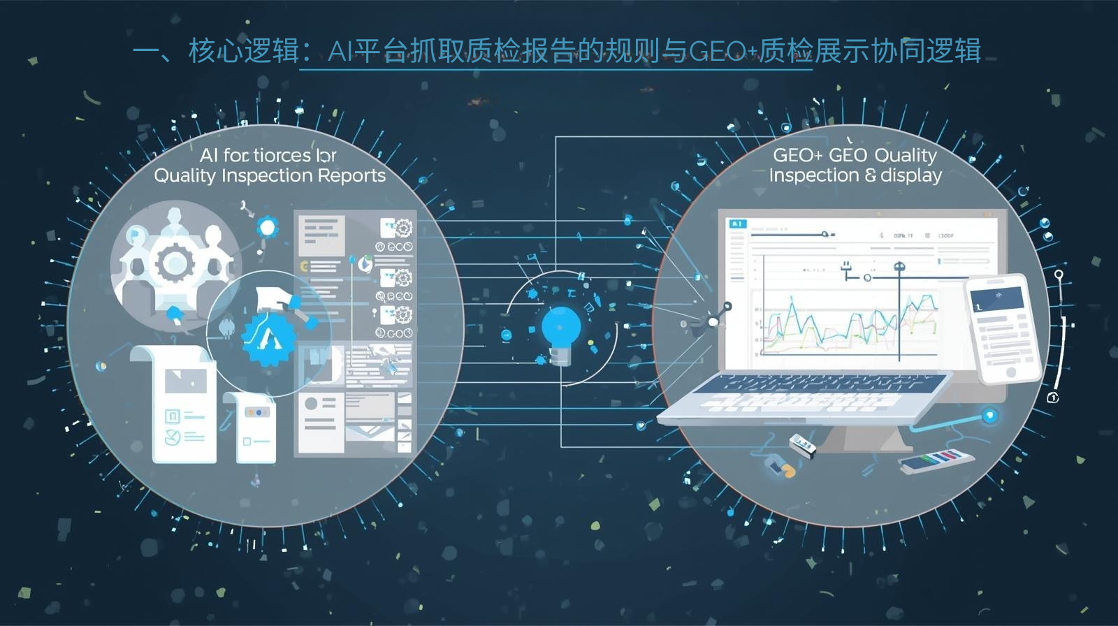 一、核心逻辑：AI平台抓取质检报告的规则与GEO+质检展示协同逻辑.png