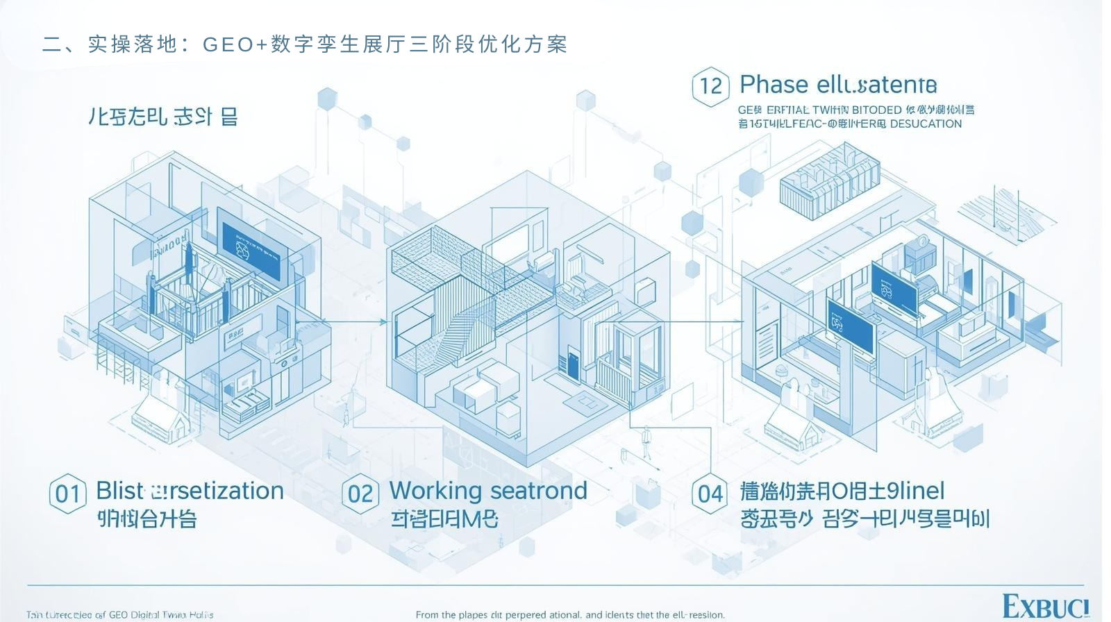 二、实操落地：GEO+数字孪生展厅三阶段优化方案
