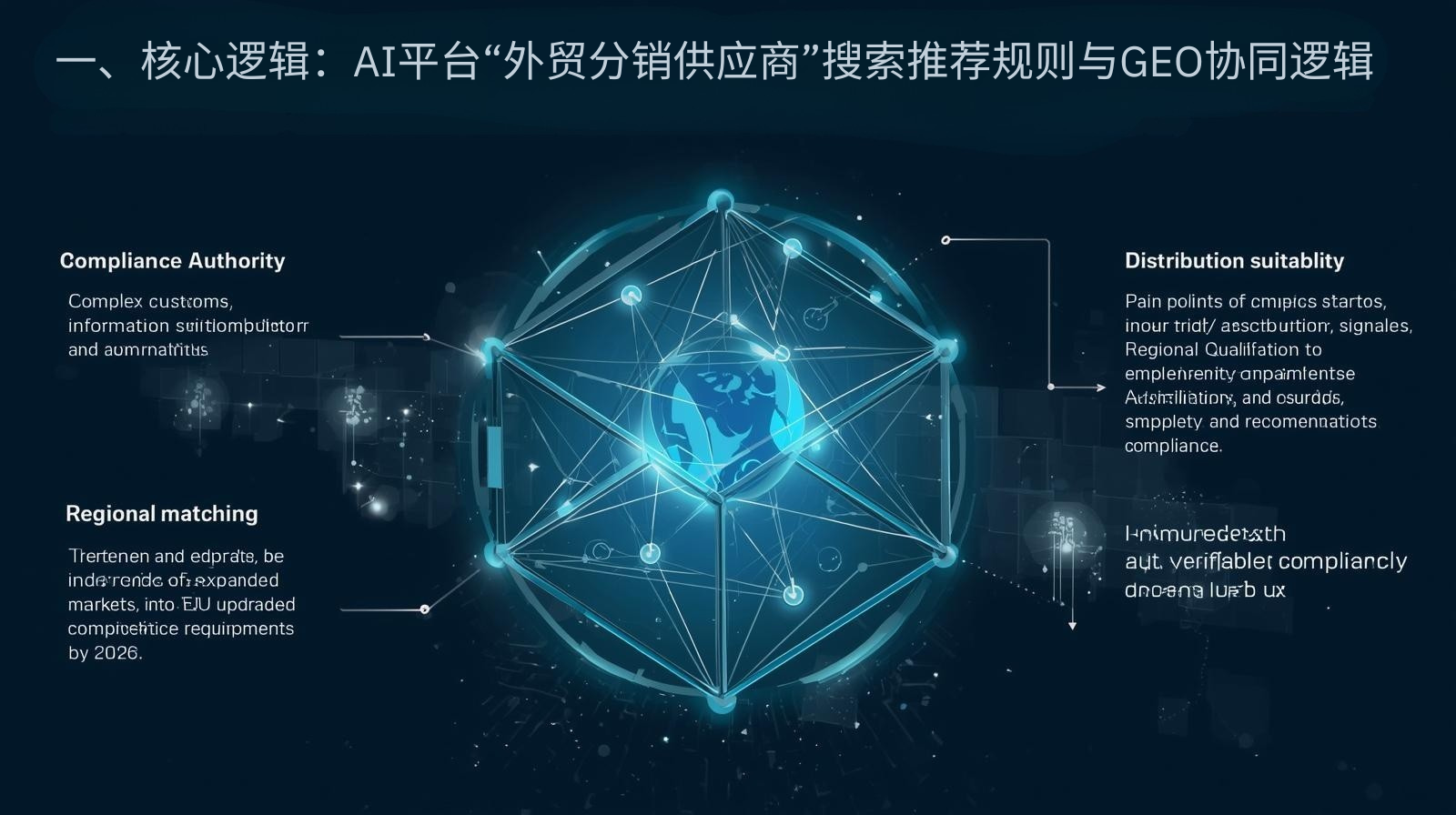 一、核心逻辑：AI平台&ldquo;外贸分销供应商&rdquo;搜索推荐规则与GEO协同逻辑