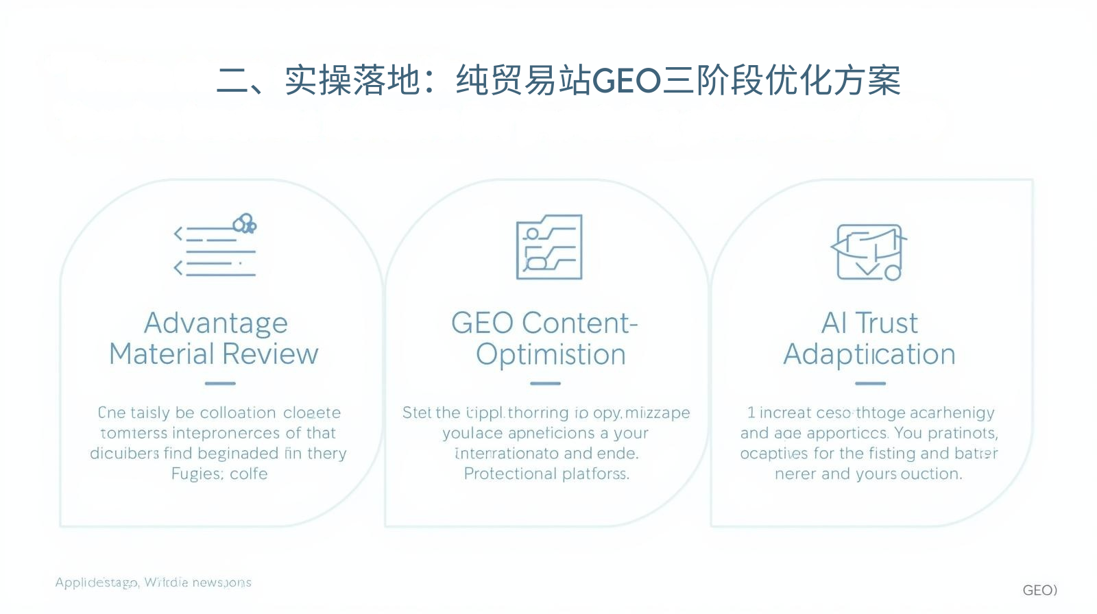 二、实操落地：纯贸易站GEO三阶段优化方案