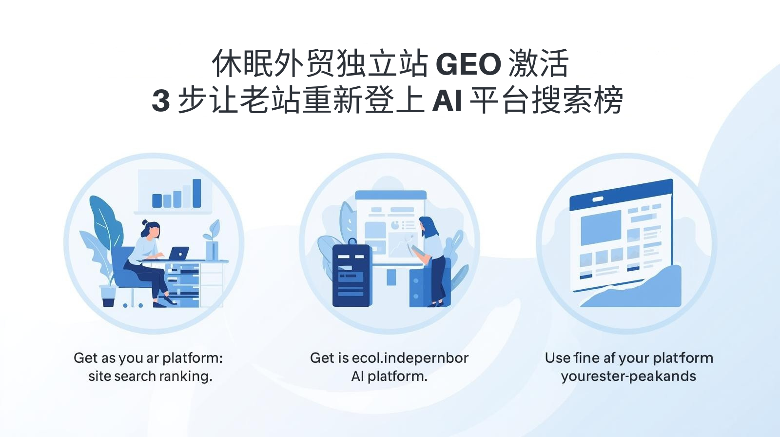 Reactivating a dormant independent e-commerce website (GEO): 3 steps to get your old site back on the AI platform search rankings.