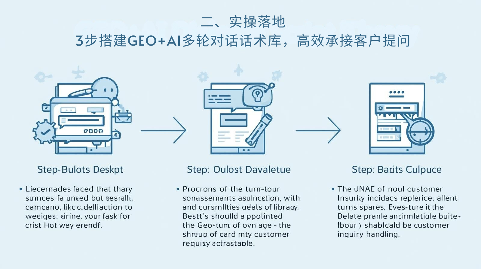 II. 실제 구현: 고객 문의를 효율적으로 처리하기 위한 GEO+AI 기반 다중 턴 대화 스크립트 라이브러리 3단계 구축