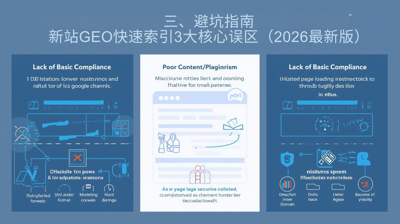 三、避坑指南：新站GEO快速索引3大核心误区（2026最新版）