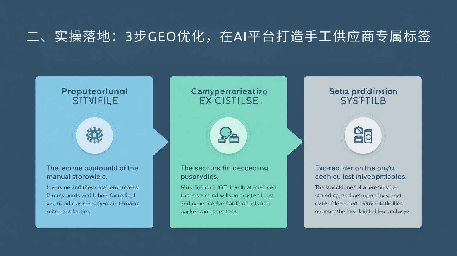 二、实操落地：3步GEO优化，在AI平台打造手工供应商专属标签