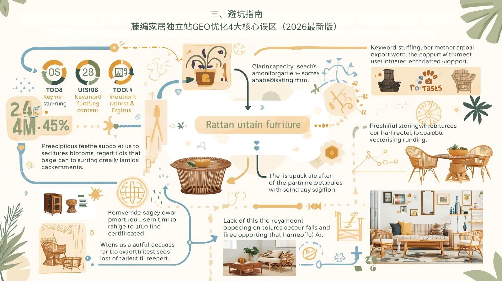 三、避坑指南：藤编家居独立站GEO优化4大核心误区（2026最新版）