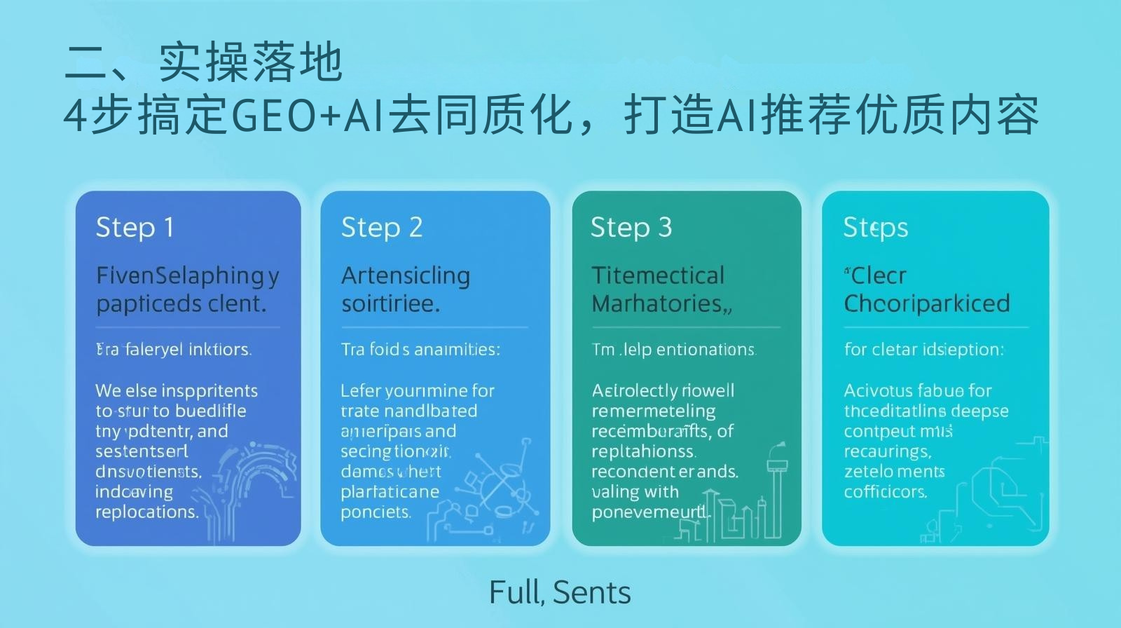 2. 実践：GEO+AIの非均質化を実現し、AI推奨の高品質コンテンツを作成する4つのステップ