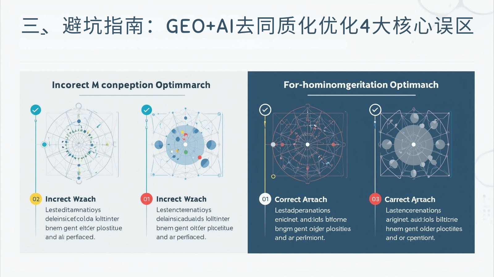 3. 落とし穴回避ガイド: GEO+AI 非均質化最適化における 4 つの主要な誤解